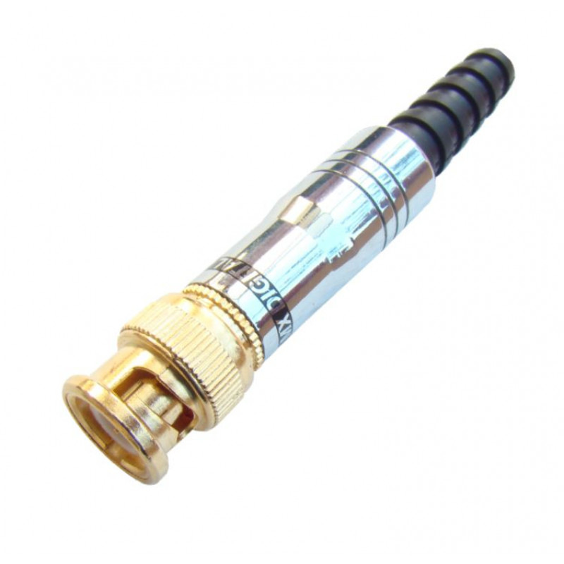 MX BNC Male Plug Connector Full Metal Tip Gold Plated Heavy Duty Shiny