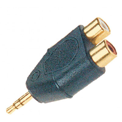 MX EP Stereo Male 3.5mm Plug To MX 2 RCA Female Socket Connector Gold Plated (MX-629) MX EP Stereo Male 3.5mm Plug To MX 2 RCA Female Socket Connector Gold Plated (MX-629)