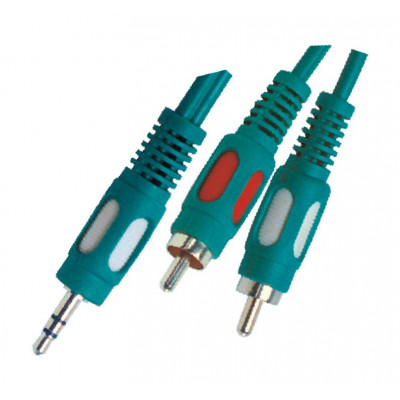 MX EP Stereo Male Plug 3.5mm To MX 2 RCA Male Plug Cord Dual Link 1.5 Meter (MX-1203) MX EP Stereo Male Plug 3.5mm To MX 2 RCA Male Plug Cord Dual Link 1.5 Meter (MX-1203)