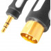 MX EP Stereo Male Plug 3.5mm To MX 5 Pin DIN Male Plug Cord Gold Plated 1.5 Meter (MX-2976)