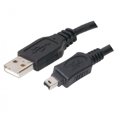 MX Firewire IEEE 1394 4 Pin Male Plug To MX USB A Male Plug Cord 3 Meter (MX-2481A)