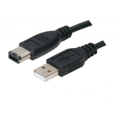 MX Firewire IEEE 1394 6 Pin Male Plug To MX USB A Male Plug Cord 1.5 Meter (MX-2482)