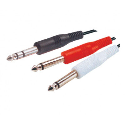 MX P-38 Stereo Male Plug To MX 2 P-38 Mono Male Plug Cord 1.5 Meter (MX-1120) MX P-38 Stereo Male Plug To MX 2 P-38 Mono Male Plug Cord 1.5 Meter (MX-1120)