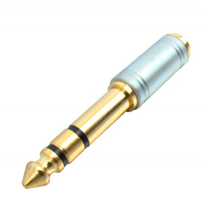 MX P-38 Stereo Male Plug To MX EP Stereo Female Socket Connector 3.5mm Gold Plated Pearl Chrome Plated (MX-2893)