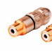 MX RCA Extension Female Socket Connector Gold Plated Full Metal Pair (MX-1086) MX RCA Extension Female Socket Connector Gold Plated Full Metal Pair (MX-1086)