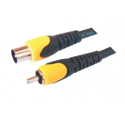 MX RF Male Plug To MX RCA Male Plug Cord Dual Moulded 1.2 Meter (MX-242) MX RF Male Plug To MX RCA Male Plug Cord Dual Moulded 1.2 Meter (MX-242)