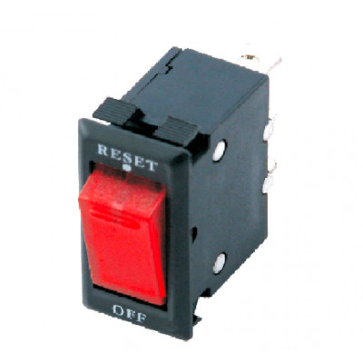 MX Rocker Switch with Built In Circuit Breaker Rating 15A-250V SPST-3P (MX-1908)