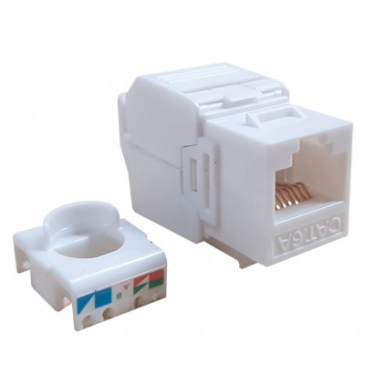 MX UTP CAT 6A Keystone Jack 180 Degree Tool less - White (MX-4063) MX UTP CAT 6A Keystone Jack 180 Degree Tool less - White (MX-4063)