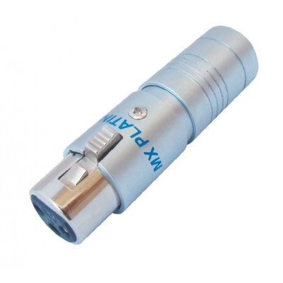 MX XLR 3 Pin MIC Female Extension Connector Self Locking MX Platinum (MX-3076) MX XLR 3 Pin MIC Female Extension Connector Self Locking MX Platinum (MX-3076)