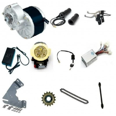 MY1016Z3 24V 350W Geared DC eBike Motor with Electric Bicycle Combo Kit
