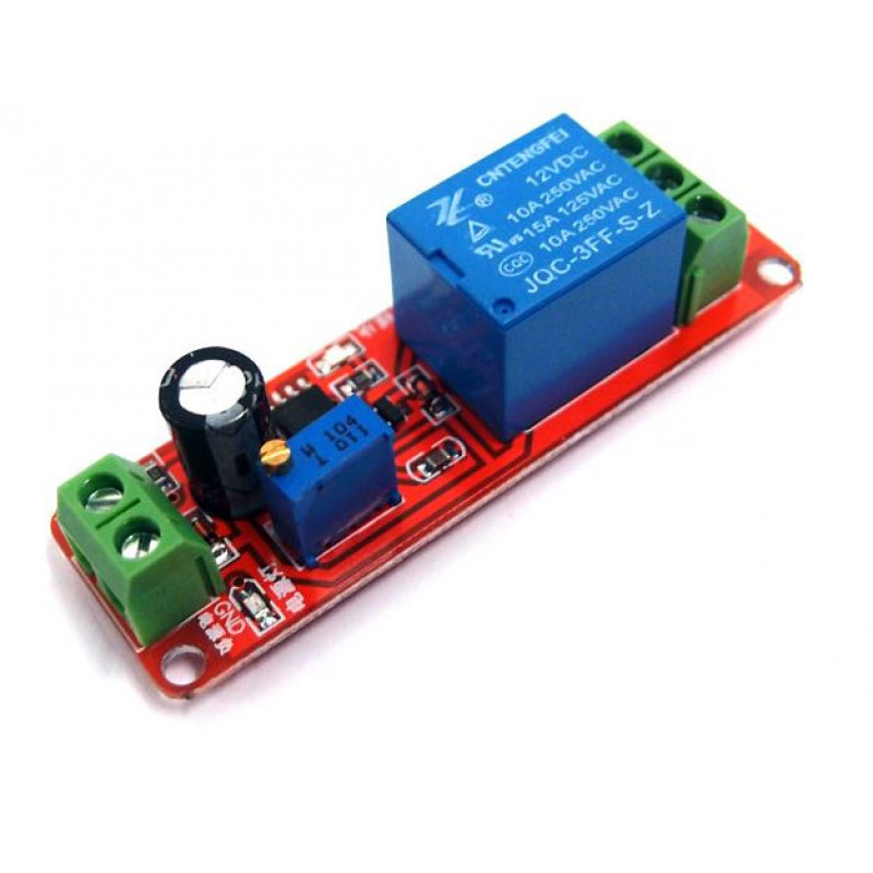 Delay Timer Switch Adjustable 0 to 10 Second with NE555 Electrical-Inpute 12V 