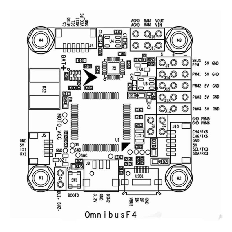 OMNIBUS F4 V2 PRO Flight Controller with SD Card Slot & BEC buy online