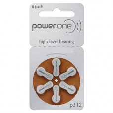 PowerOne P312 Hearing AID Battery - 6 Pieces Pack