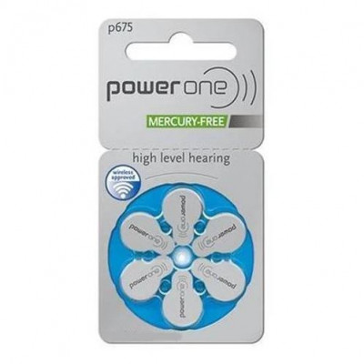 PowerOne P675 Hearing AID Battery - 6 Pieces Pack