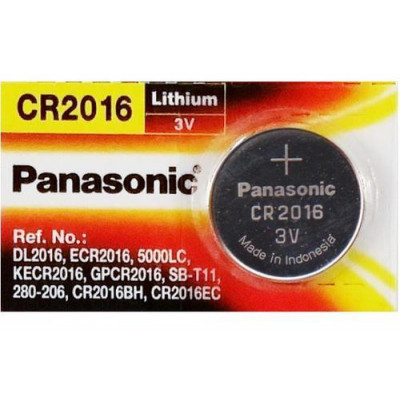 Panasonic CR2016 3V 90mAh Lithium Coin Cell Battery