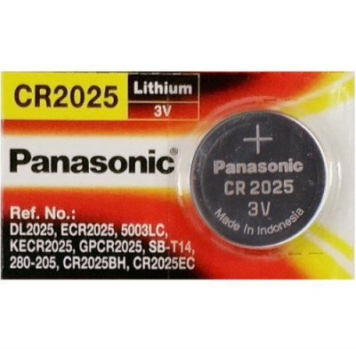 Panasonic CR2025 3V 165mAh Lithium Coin Cell Battery 