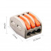 PCT-213 0.08-2.5mm 3 Pole Wire Connector Terminal Block with Spring Lock Lever for Cable Connection