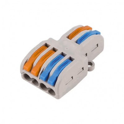 PCT-SPL-42 0.08-2.5mm 4:2 Pole Wire Connector Terminal Block with Spring Lock Lever for Cable Connection PCT-SPL-42 0.08-2.5mm 4:2 Pole Wire Connector Terminal Block with Spring Lock Lever for Cable Connection
