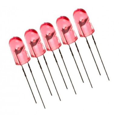 Pink LED - 5mm Diffused - 5 Pieces Pack