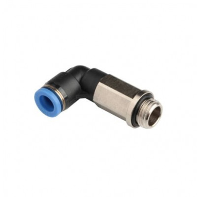 PU CONNECTOR PLL 06-03 (6mm OD X 3/8 BSPT Male Extended Elbow)