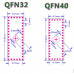 QFN32 QFN40 SMD to DIP Adapter PCB Board-2 Pieces Pack