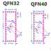 QFN32 QFN40 SMD to DIP Adapter PCB Board-2 Pieces Pack