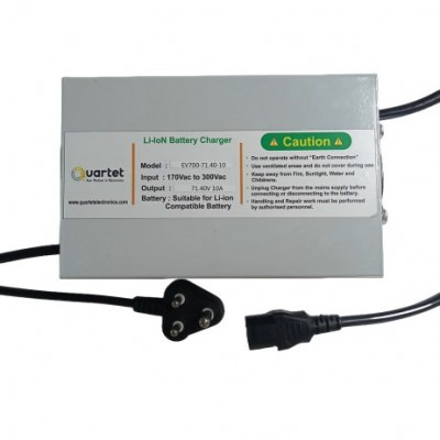Quartet 17S Li-Ion Battery Charger 71.40V 10A with IEC-C13 Connector Quartet 17S Li-Ion Battery Charger 71.40V 10A with IEC-C13 Connector