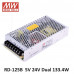 RD-125B Mean Well SMPS 5V 4.6A  and 24V 4.6A - 133.4W Dual Output Metal Power Supply