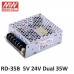 RD-35B Mean Well SMPS 5V 2.2A  and 24V 1A - 35W Dual Output Metal Power Supply