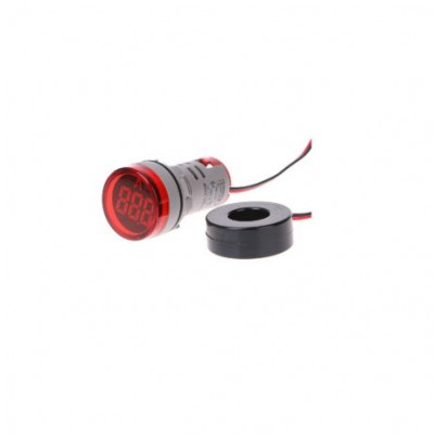 Red 0-100A 22mm AD16- 22DSA Round LED Ammeter Indicator Light with Transformer Red 0-100A 22mm AD16- 22DSA Round LED Ammeter Indicator Light with Transformer