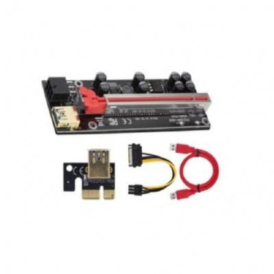 Red 009SPLUS PCI-E Riser Extender, 1X to 16X, Graphics Card, PCIE Extension Cable Adapter Single Interface Red 009SPLUS PCI-E Riser Extender, 1X to 16X, Graphics Card, PCIE Extension Cable Adapter Single Interface