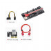 Red 009SPLUS PCI-E Riser Extender, 1X to 16X, Graphics Card, PCIE Extension Cable Adapter Three Interface Red 009SPLUS PCI-E Riser Extender, 1X to 16X, Graphics Card, PCIE Extension Cable Adapter Three Interface