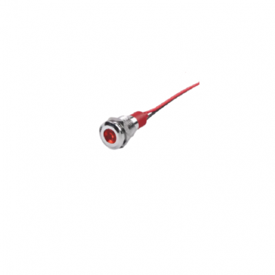 Red 10-24V 10mm LED Metal Indicator Light with 15CM Cable Red 10-24V 10mm LED Metal Indicator Light with 15CM Cable