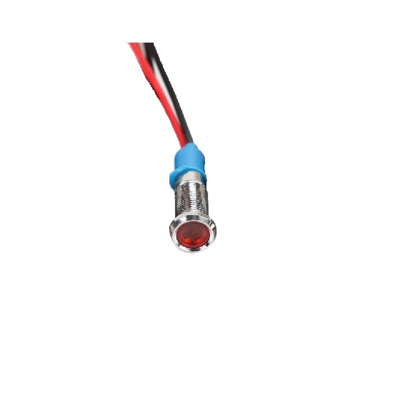 10-Pack 6mm LED Indicator Lights - 12-24V AC/DC, Waterproof, For Cars, Trucks, Boats
