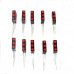 Red 3MM Three Hole LED Light Holder with Light (Pack of 10)
