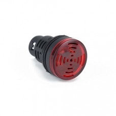 Red AC/DC24V 30mm AD16-30SM LED Signal Indicator Built-in Buzzer