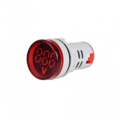 Red AC20-500V 22mm AD16-22DSV digital voltmeter Indicator with Big Digital Tube