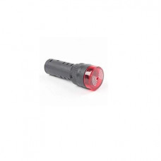 Red AC220V 30mm AD16- 30SM LED Signal Indicator Built-in Buzzer