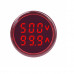 Red AC50-500V 0-100A 22mm AD16-22DVA Round LED Hertz Meter Indicator Light with Transformer Red AC50-500V 0-100A 22mm AD16-22DVA Round LED Hertz Meter Indicator Light with Transformer