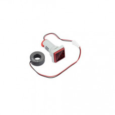 Red AC50-500V 0-100A 22mm AD16-22FVA Square Cover LED Voltage/Current Dual Display Indicator with Transformer