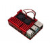 Red Aluminum Heat Sink Case with Double Fans for Raspberry Pi 4 Model B