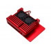 Red Aluminum Heat Sink Case with Double Fans for Raspberry Pi 4 Model B