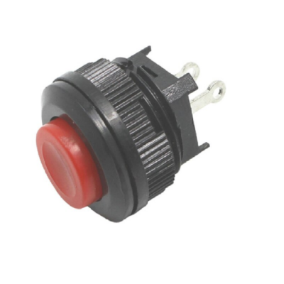 Red DS-500 2PIN 14MM Thread Momentary Self- Reset Push Button Switch Press Off-NO