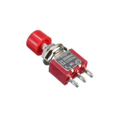 Red DS-612 6MM 3PIN Mini Momentary Self- Reset Automatic Return Push Button Switch