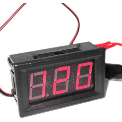 Red Two-Wire 0.56 Inch DC5V-120V DC Digital Display Voltmeter For Car Bicycle Motorcycle