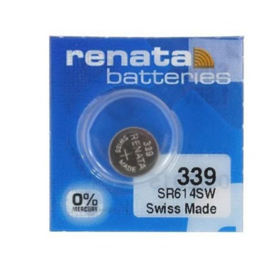 Renata 339 SR614SW (Original) 1.55V 11mAh Silver Oxide Button Cell Battery