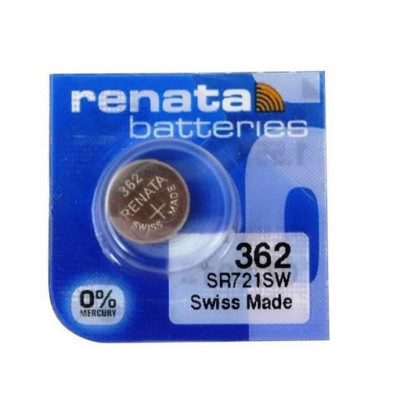 Renata 362 SR721SW (Original) 1.55V 23mAh Silver Oxide Button Cell Battery