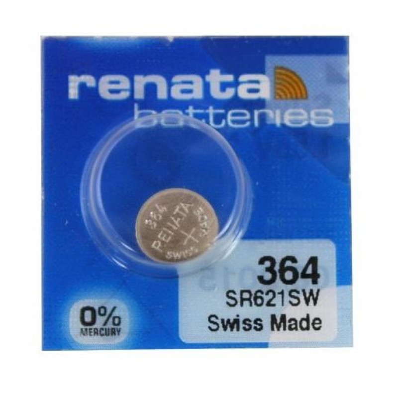 Renata Silver Oxide Watch Battery For Renata 364 Button Cell