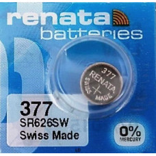 Renata 377 SR626SW (Original) 1.55V 28mAh Silver Oxide Button Cell Battery