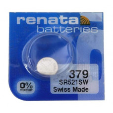 Renata 379 SR521SW (Original) 1.55V 16mAh Silver Oxide Button Cell Battery